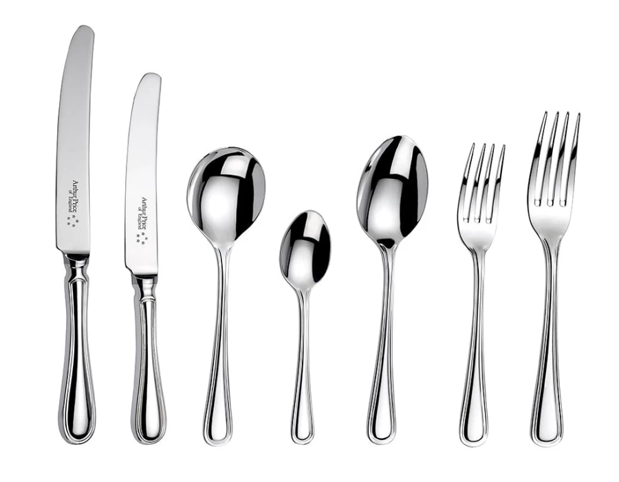 Arthur Price of England 60-Piece Stainless Steel Canteen Cutlery Set, 8-Person Place Setting