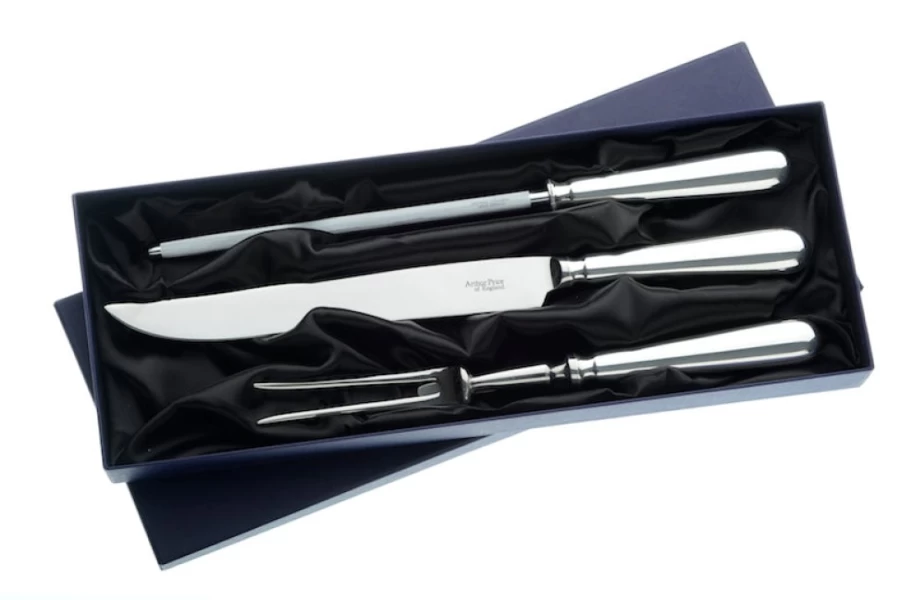 Arthur Price of England 3-Piece Baguette Carving Set - Premium Stainless Steel Cutlery Set