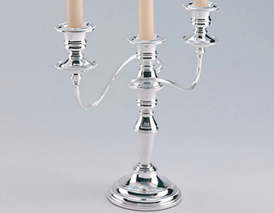 Arthur Price Silver Plated Classic 3-Light Candelabra for Dining Table Decor