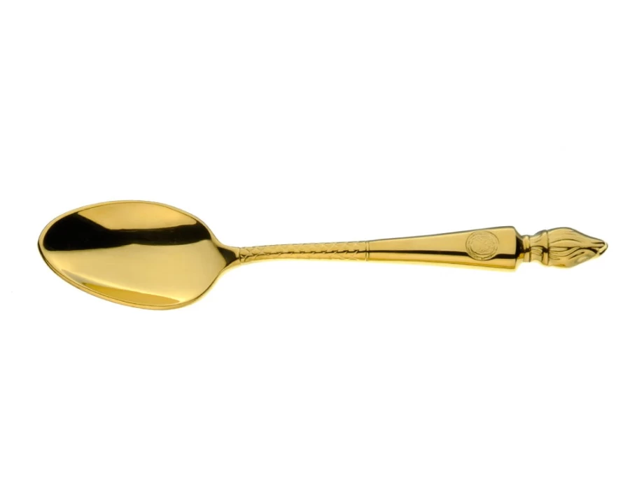 Arthur Price Luxury Gold Plated Teaspoon - Single, Elegant Empire Flame Design