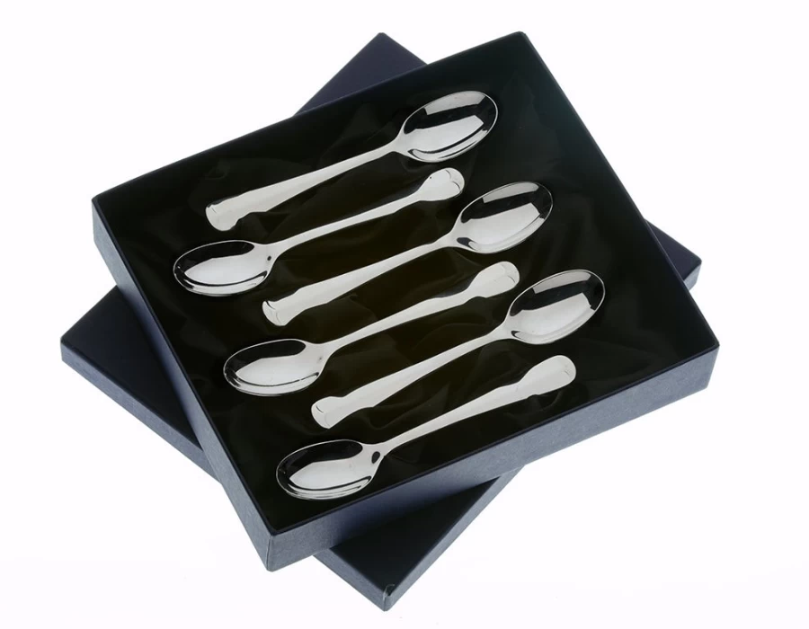 Arthur Price of England Rattail 6-Piece Stainless Steel Teaspoon Set