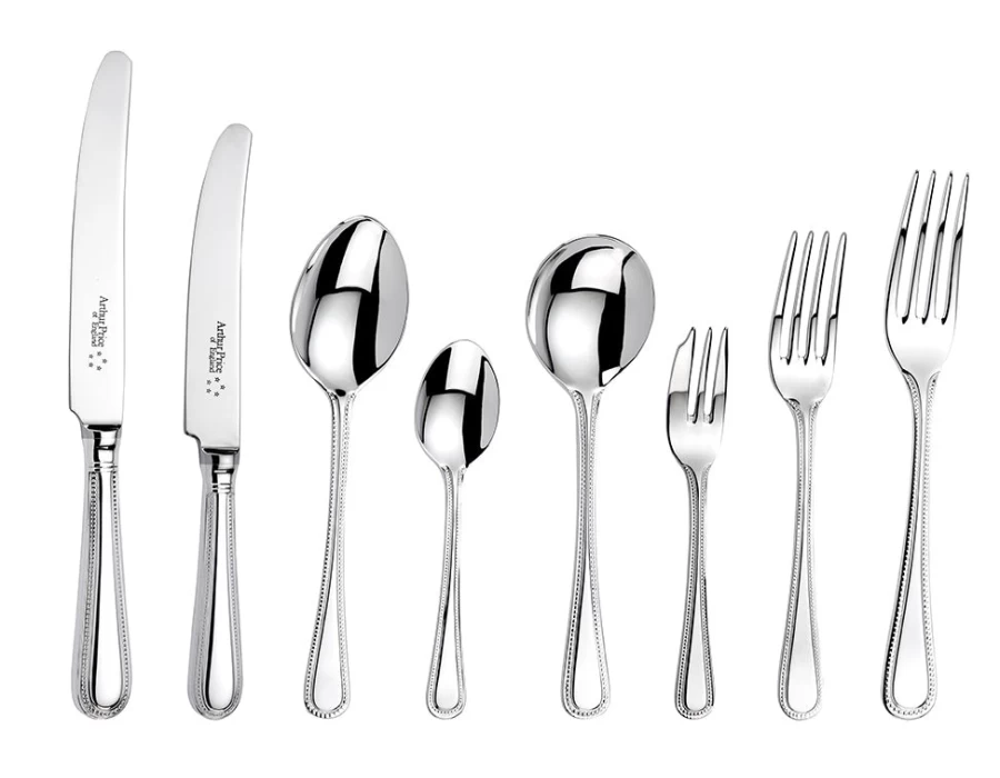 Arthur Price of England 60-Piece Stainless Steel Canteen Cutlery Set, 8-Person Place Setting